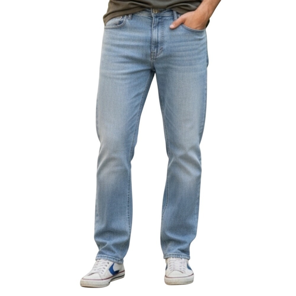 Armani Exchange AIX Mens Relaxed Straight Leg Jeans Denim Stonewash 38R